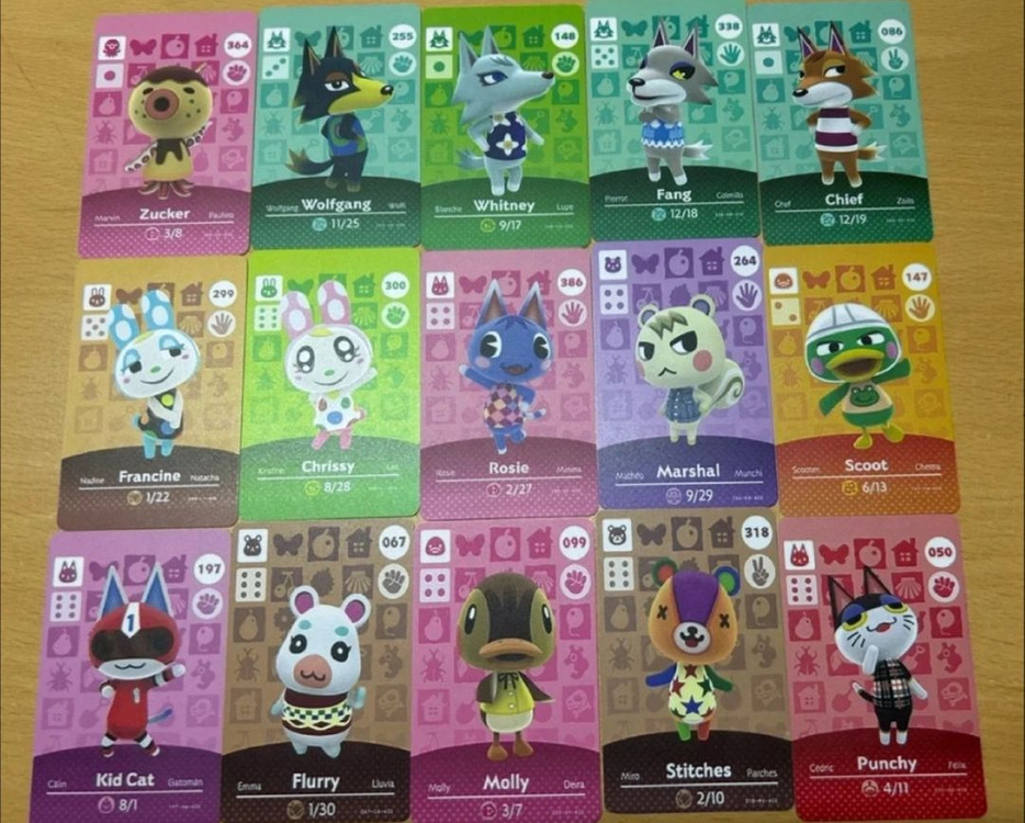 닌텐도 동물의숲 호환 아미보카드 미첼 쭈니 잭슨 뽀야미 사이다 애플 마티 이미지