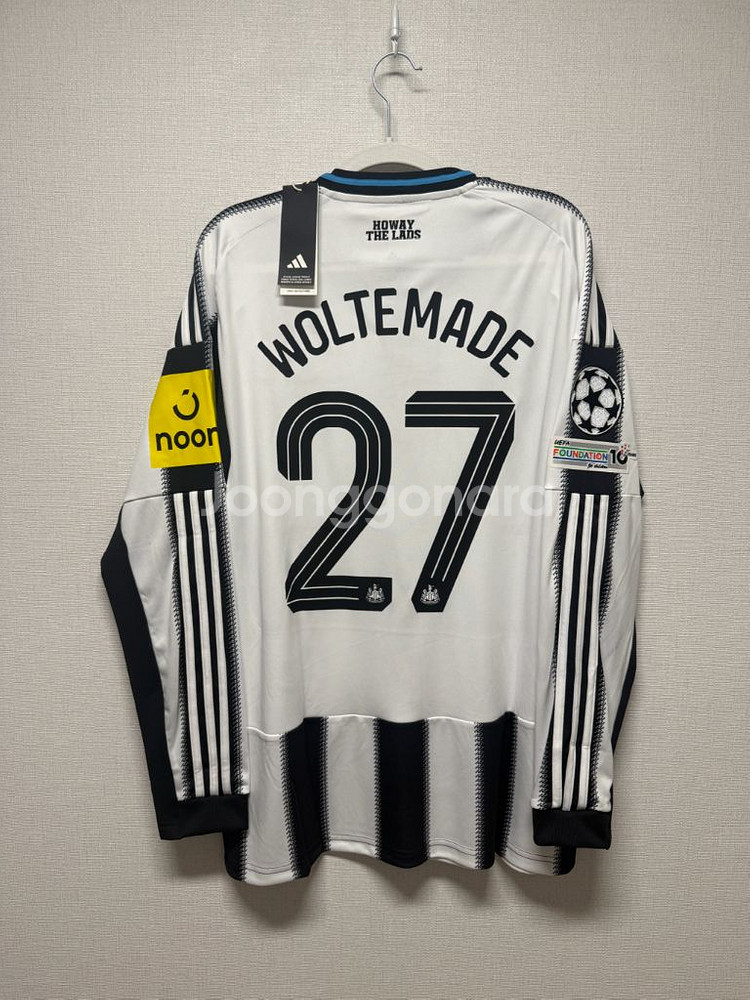 (새상품) 25-26 뉴캐슬 홈 긴팔 볼테마데 챔스 정품 유니폼--0