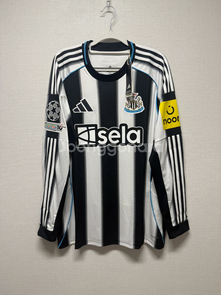 (새상품) 25-26 뉴캐슬 홈 긴팔 볼테마데 챔스 정품 유니폼--3