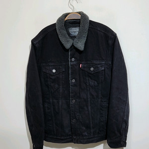 (XL) 리바이스 양털 청자켓 블랙 데님자켓 레드탭
