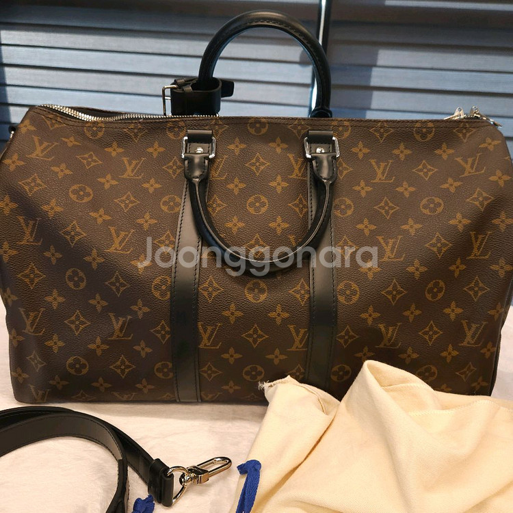 루이비통 마카사르 키폴45 여행 가방 보증서풀셋--0