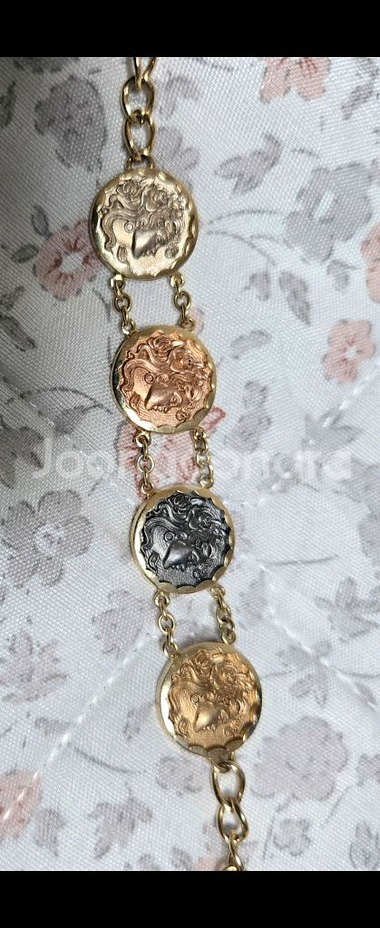 14k 고퀄 코인 패턴 체인 팔찌--0