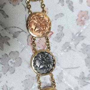 14k 고퀄 코인 패턴 체인 팔찌