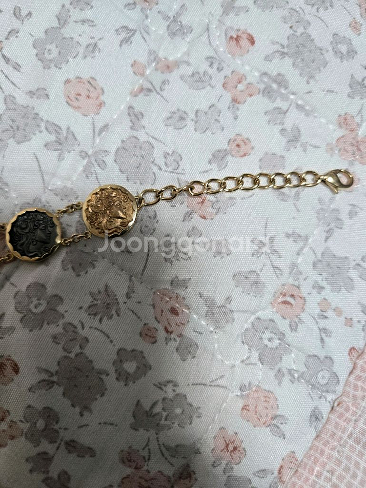 14k 고퀄 코인 패턴 체인 팔찌--6