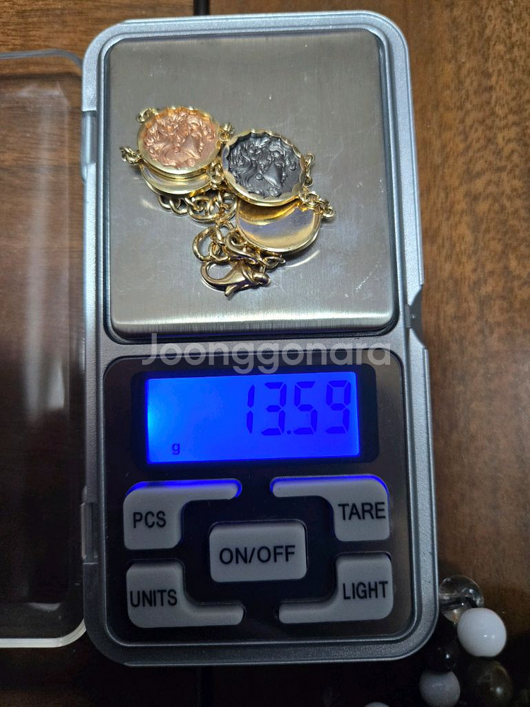 14k 고퀄 코인 패턴 체인 팔찌--9