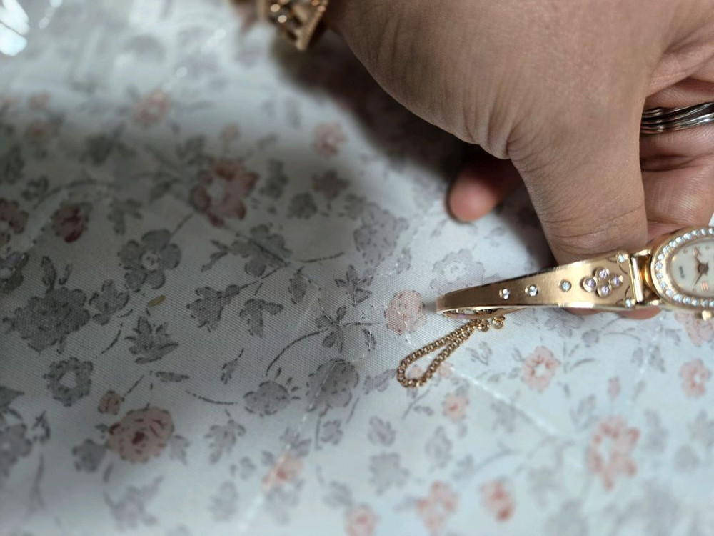 14k 여성용 로즈골드 팔찌 시계--2