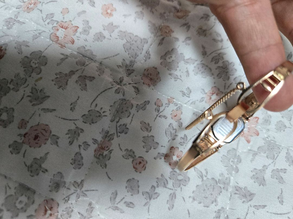 14k 여성용 로즈골드 팔찌 시계--3