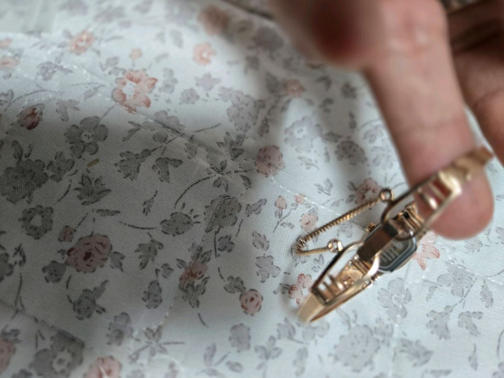 14k 여성용 로즈골드 팔찌 시계--4