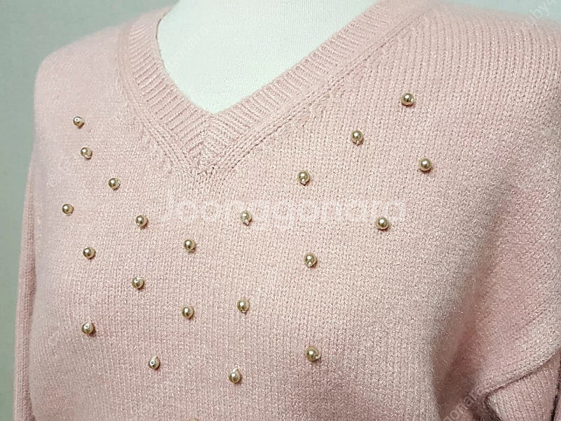 미착용)진주장식 크롭 여성 니트 55-66--3