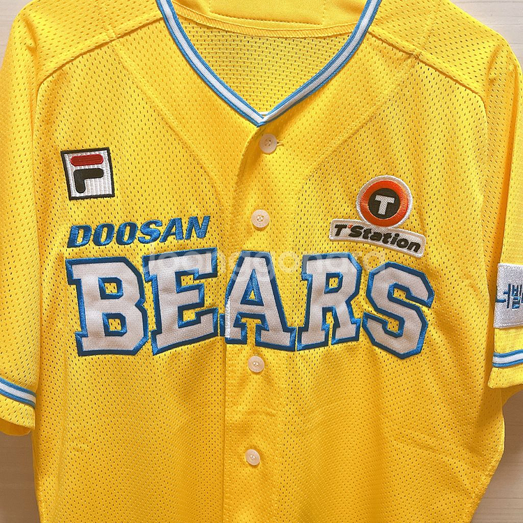 두산베어스 휠라 어센틱 해피 유니폼, 위팬 올드 홈 새상품 판매해요--1