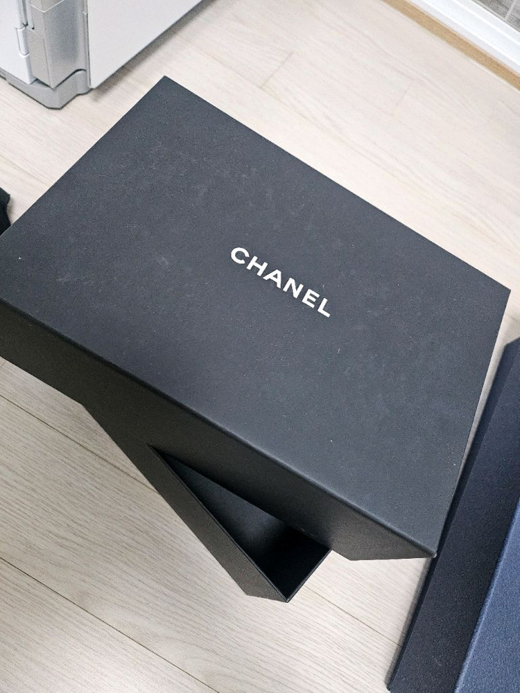 샤넬 캐비어 레더 체인백--2