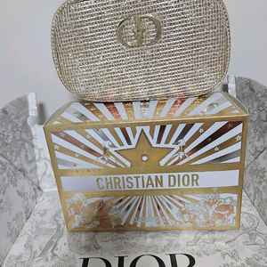 정품 디올 홀리데이 골드 파우치