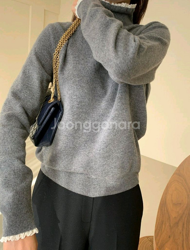 보웬 셀린 레이스 폴라 니트 제평 더캐시미어 타임--0