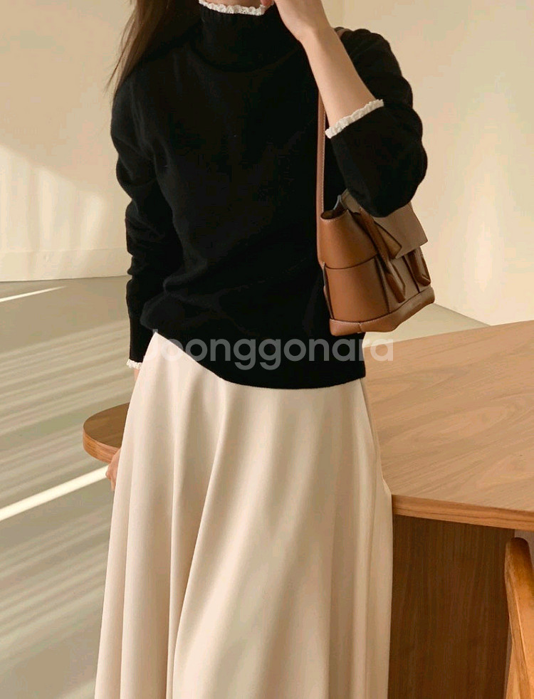 보웬 셀린 레이스 폴라 니트 제평 더캐시미어 타임--2