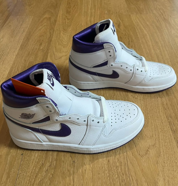 [245] 나이키 우먼 에어 조던1 하이 코트 퍼플 운동화 이미지