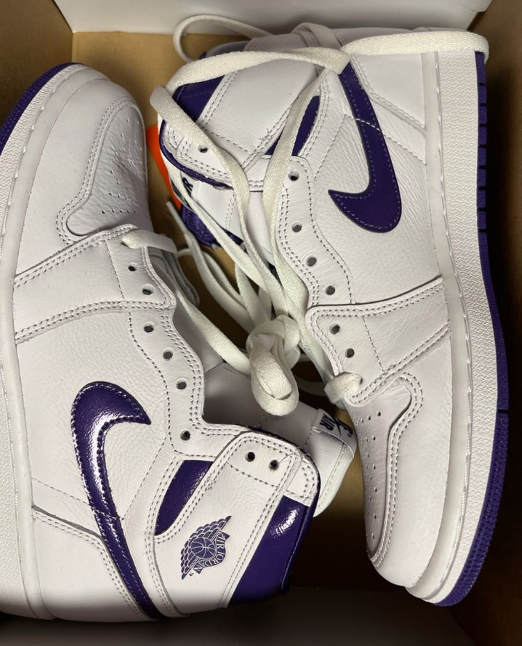 [245] 나이키 우먼 에어 조던1 하이 코트 퍼플 운동화 이미지