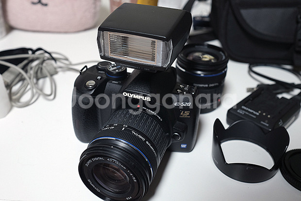 올림푸스 E-520 랜즈2개,플레쉬 set 팝니다--7