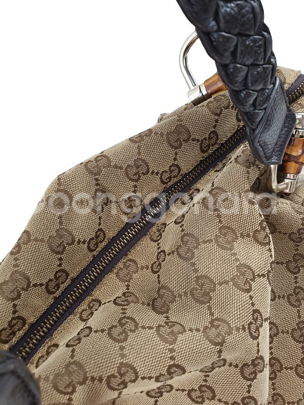 구찌 뱀부바 GG 캔버스 토트백--2