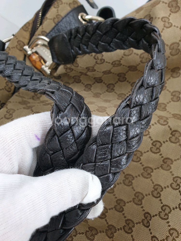 구찌 뱀부바 GG 캔버스 토트백--4