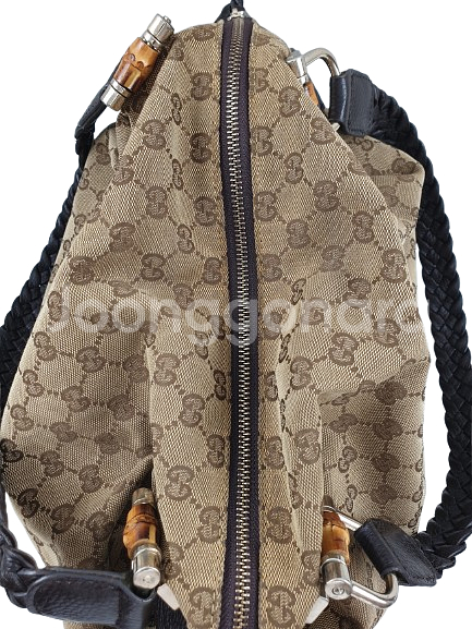 구찌 뱀부바 GG 캔버스 토트백--5