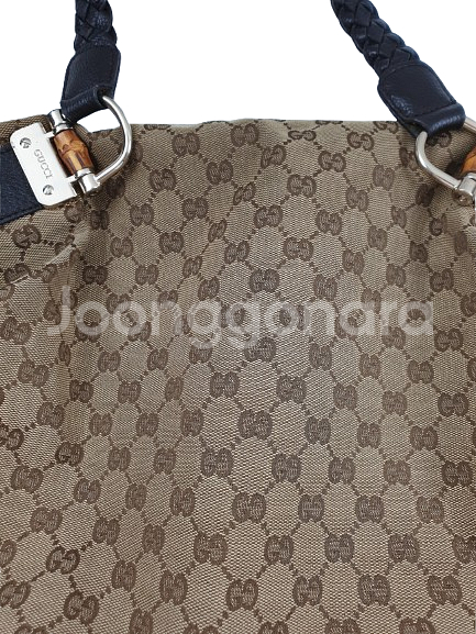 구찌 뱀부바 GG 캔버스 토트백--6