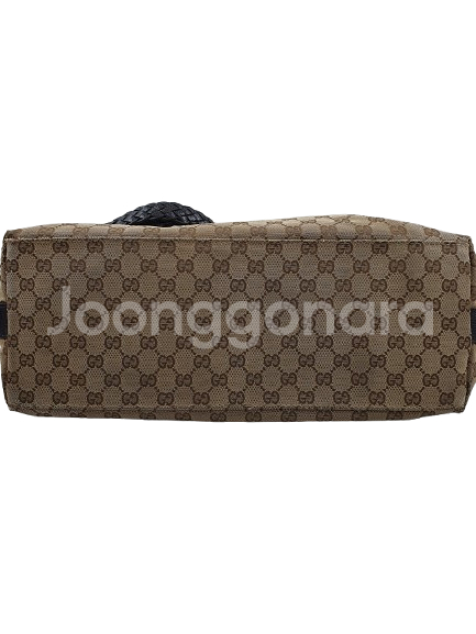 구찌 뱀부바 GG 캔버스 토트백--7