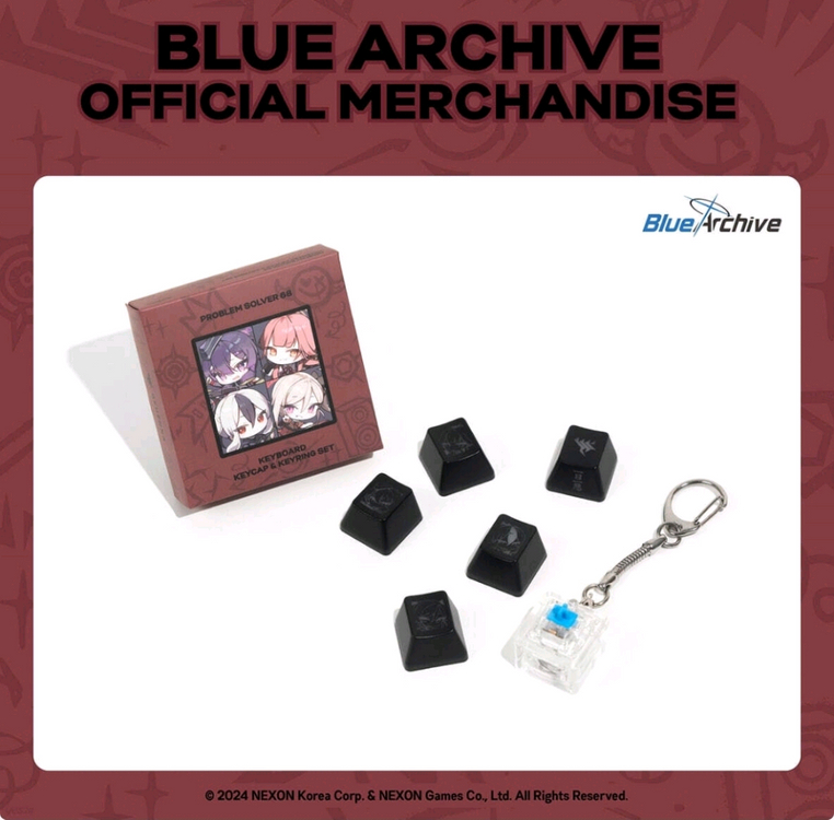 블루아카이브 3주년 흥신소 68 키캡 & 키링 세트 이미지