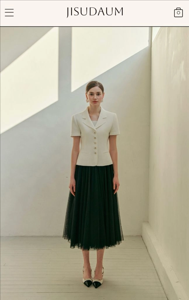 지수다움 Plie Skirt 샤스커트 블랙 M 이미지