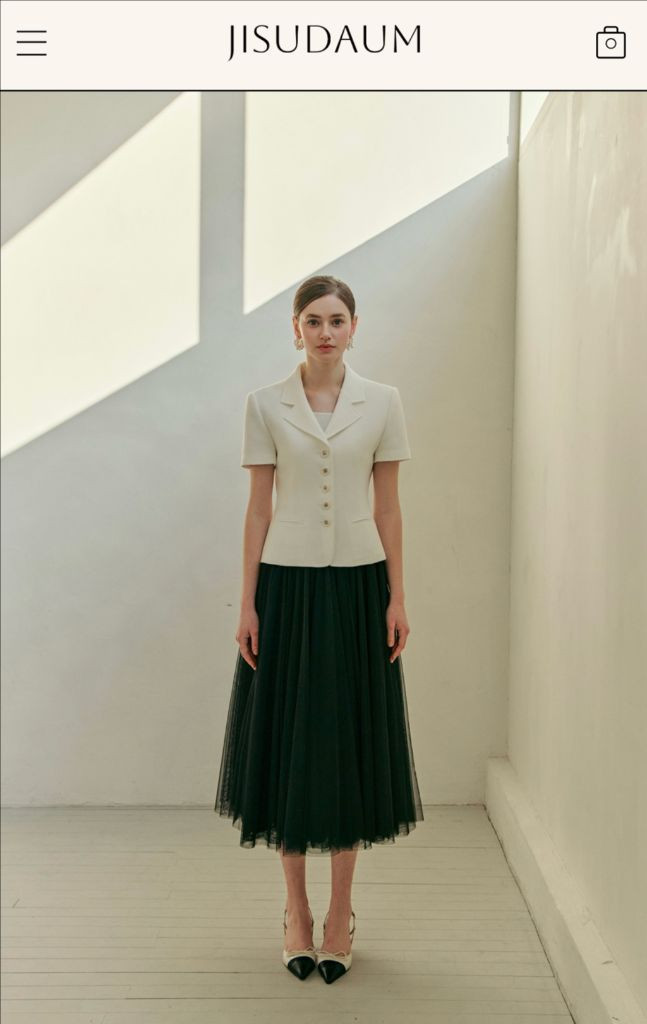 지수다움 Plie Skirt 샤스커트 블랙 M 이미지