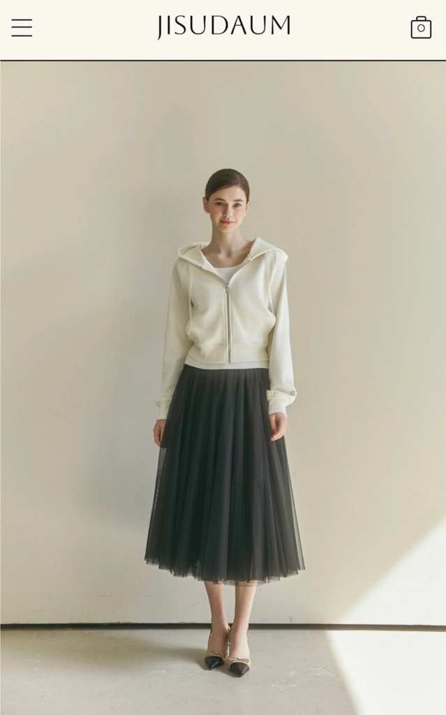 지수다움 Plie Skirt 샤스커트 블랙 M 이미지