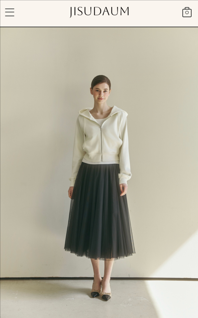 지수다움 Plie Skirt 샤스커트 블랙 M 이미지