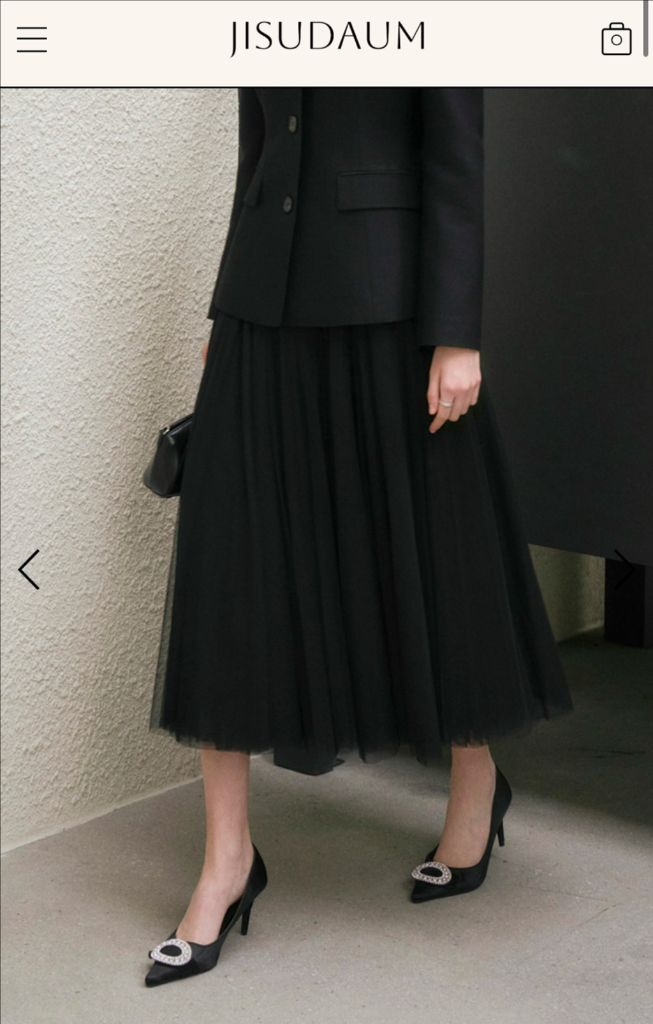 지수다움 Plie Skirt 샤스커트 블랙 M 이미지