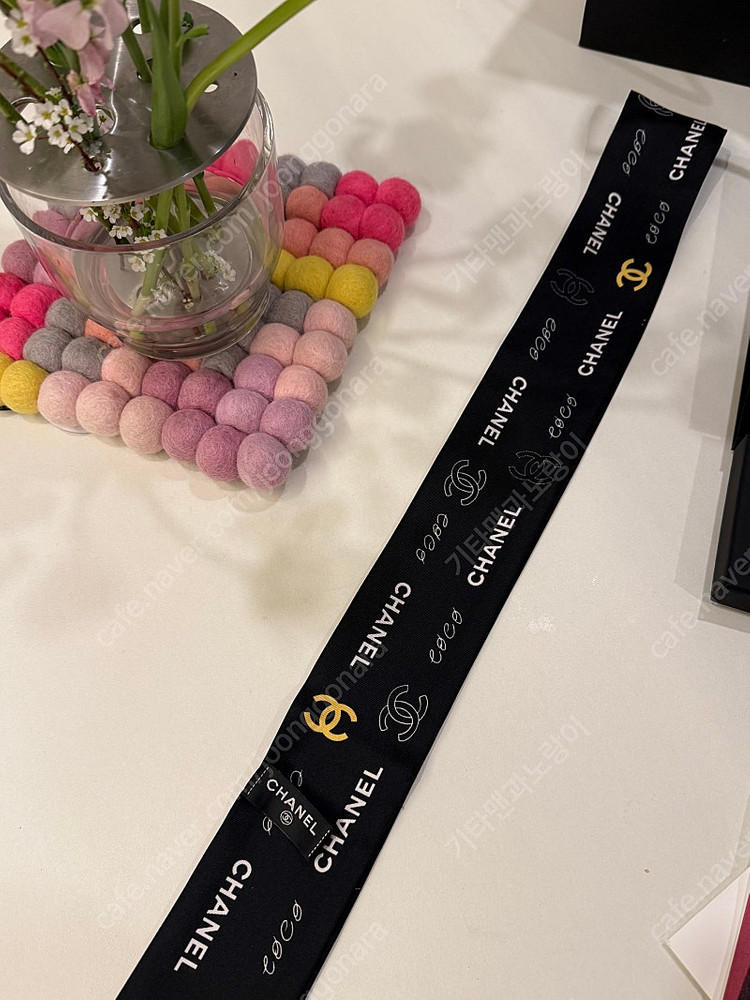 샤넬 트윌리 시그니처 스카프 새상품--5