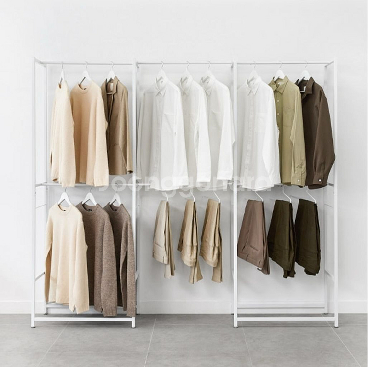 까사마루 멀티 2단 행거 옷걸이형--0