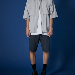 오버핏 반팔아우터 그레이