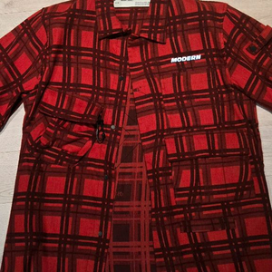 오프화이트 플란넬 셔츠 M