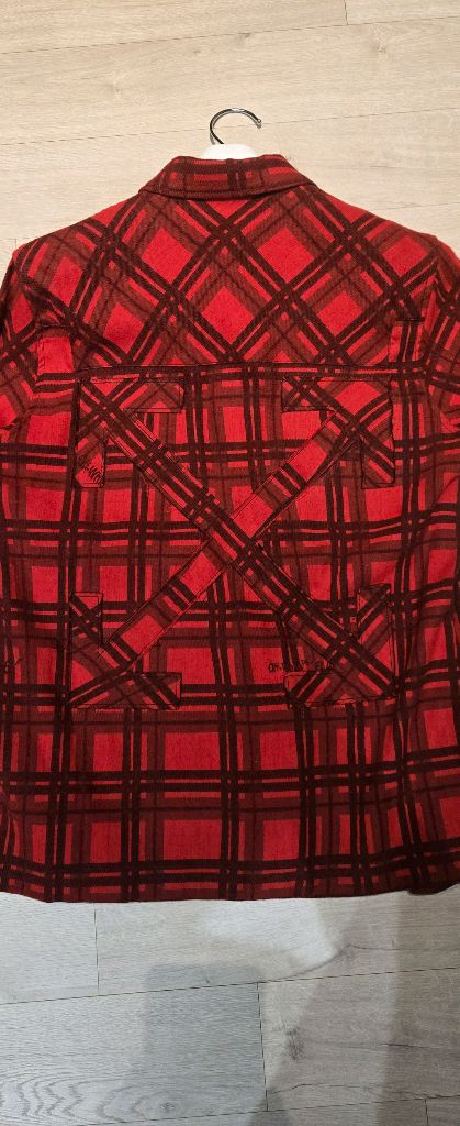 오프화이트 플란넬 셔츠 M--2