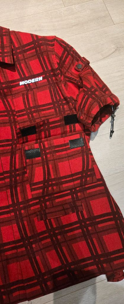 오프화이트 플란넬 셔츠 M--4