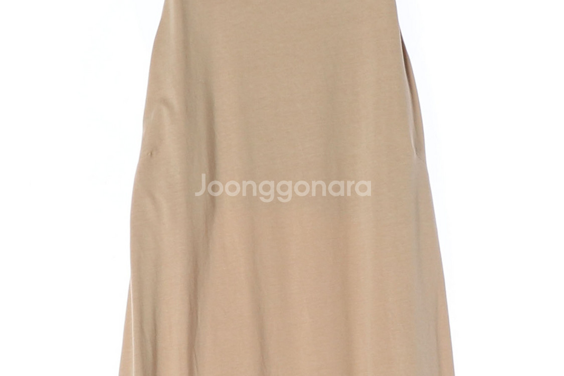 [L]자라 베이지 나시 맥시 롱 원피스 민소매 드레스--3