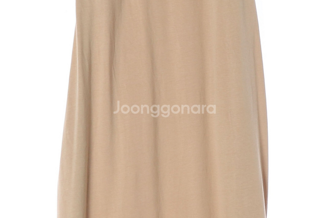 [L]자라 베이지 나시 맥시 롱 원피스 민소매 드레스--4