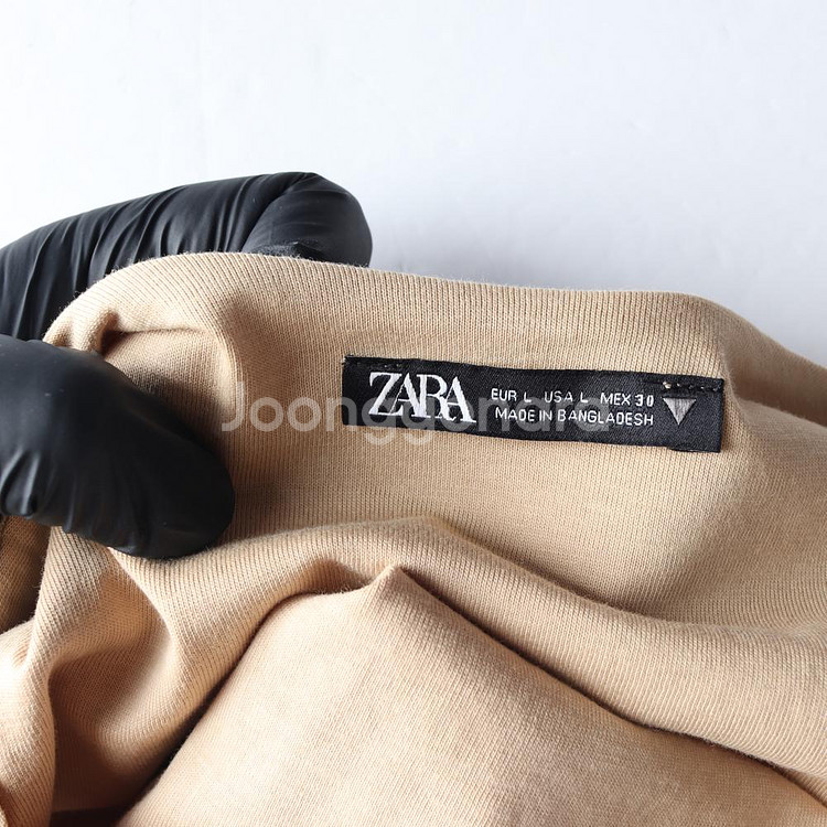 [L]자라 베이지 나시 맥시 롱 원피스 민소매 드레스--5