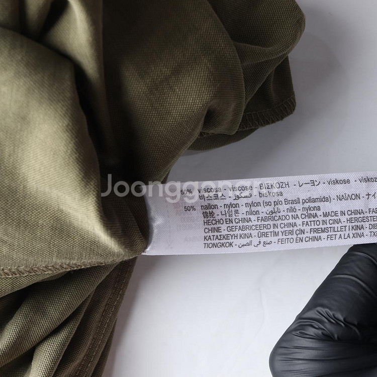 [S]자라 카키 브이넥 반팔 롱 원피스 드레스--6