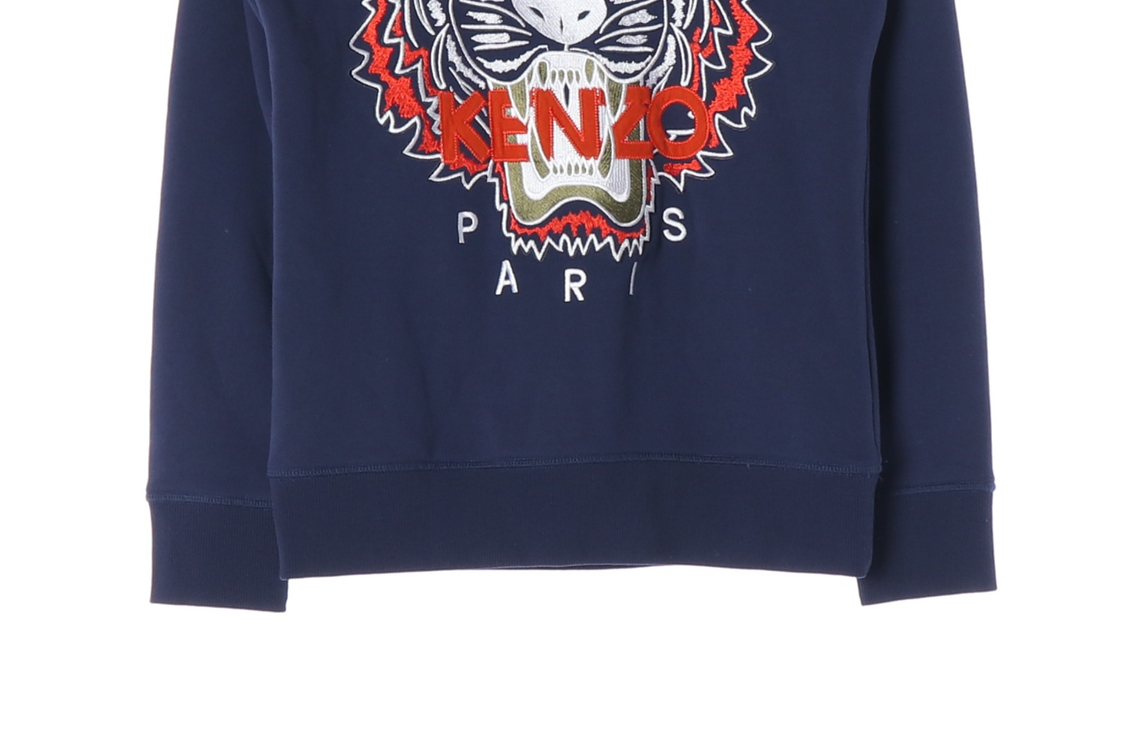 (정품)[S]겐조 로고 자수 맨투맨 스웨트셔츠 네이비--3