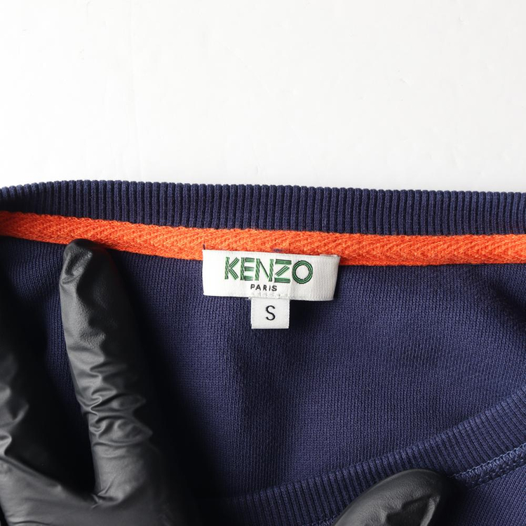 (정품)[S]겐조 로고 자수 맨투맨 스웨트셔츠 네이비--4