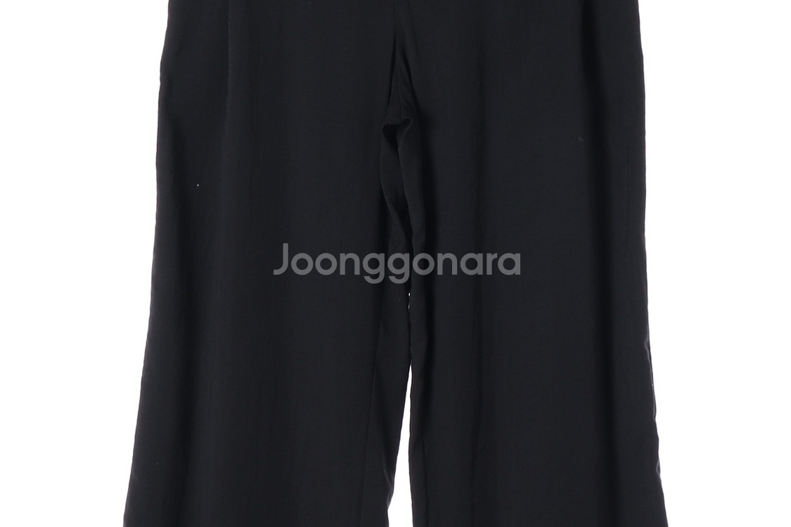 [L]자라 모달 블랙 와이드 슬랙스 팬츠--3