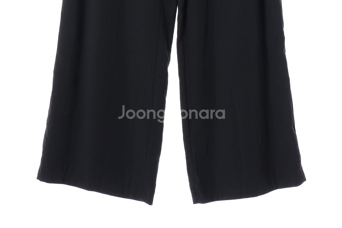 [L]자라 모달 블랙 와이드 슬랙스 팬츠--4