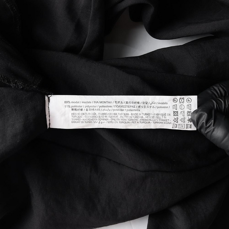 [L]자라 모달 블랙 와이드 슬랙스 팬츠--6