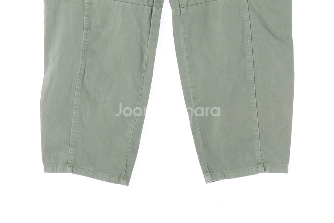 [S]자라 카키 그린 포켓 와이드 벌룬 데님 청바지 팬츠--4