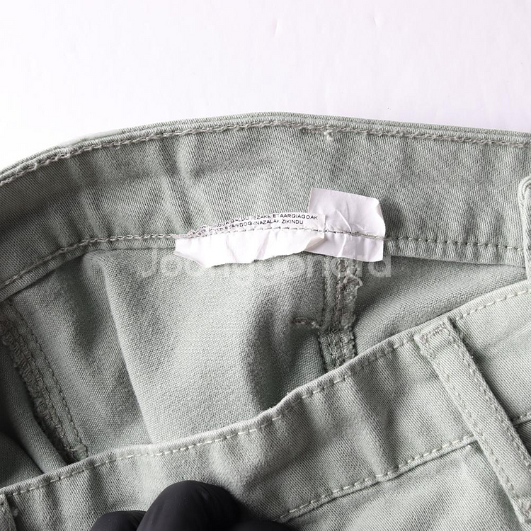 [S]자라 카키 그린 포켓 와이드 벌룬 데님 청바지 팬츠--6