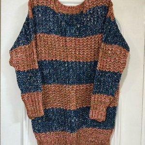 여성 단가라 긴팔 니트